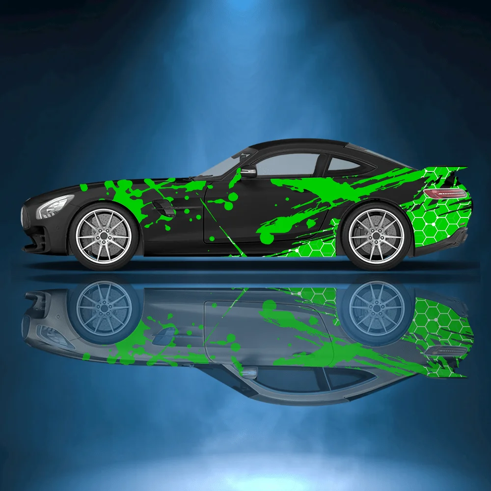 

Honeycomb Art Graffiti Car Vinyl Wraps Decal Self-adhesive PVC Sticker Suitable for Trucks SUV Decoration Auto Accessories Gift