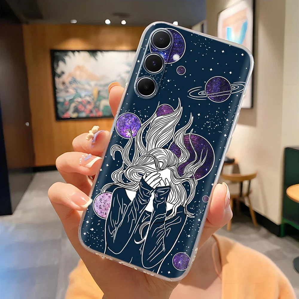 لسامسونج A26 حالة 26 SM-A266B واضح الكرتون الغطاء الخلفي لينة سيليكون الحالات الهاتف لسامسونج غالاكسي A26 SM-A266E للصدمات