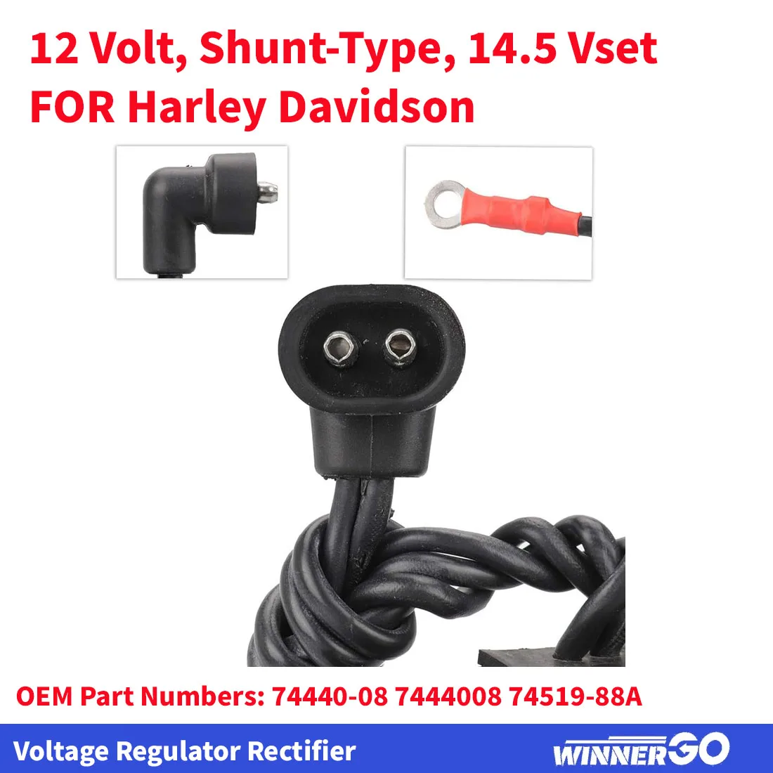 منظم جهد ثابت 12 فولت لدراجة Harley Davidson Evolution Big Twin CVO Dyna Fat Boy 32 AMP Shunt-Type 14.5 Vset #2