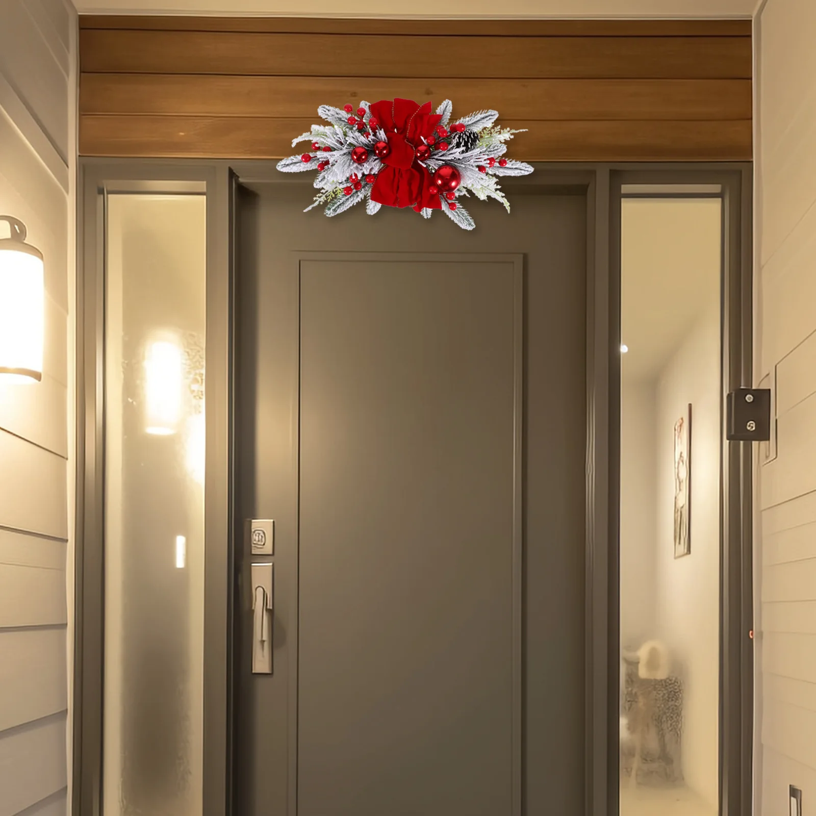 

Christmas Glowing Wreath Pendant Luminous Xmas Door Decoration Christmas Tree Wall Hanging Ornament Decor Luminous Wreath