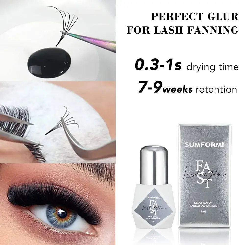 【Buy 2 to get 3】Gollee New Lash Glue for eyelash extension Latex-free 0.3-1s FAST drying eyelash extension adhesive Long-lasting