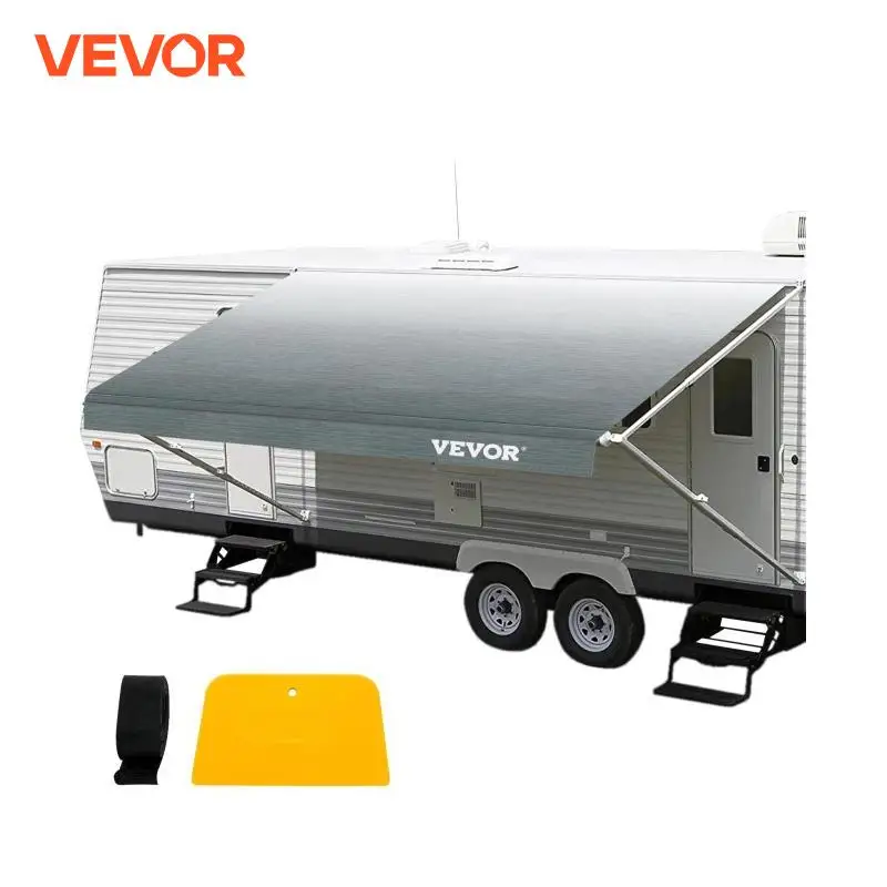 VEVOR Car Shelter Shade 14-21Ft RV Awning Camping Side Car Roof Top Tent Waterproof UV Portable Rain Canopy for Camper Trailer