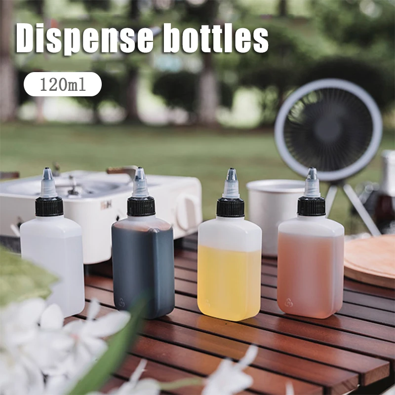 120ML Dispensing Oil Bottle Outdoor Camping Picnic Barbecue Portable Seasoning Bottle Food Container Kitchen Gadgets