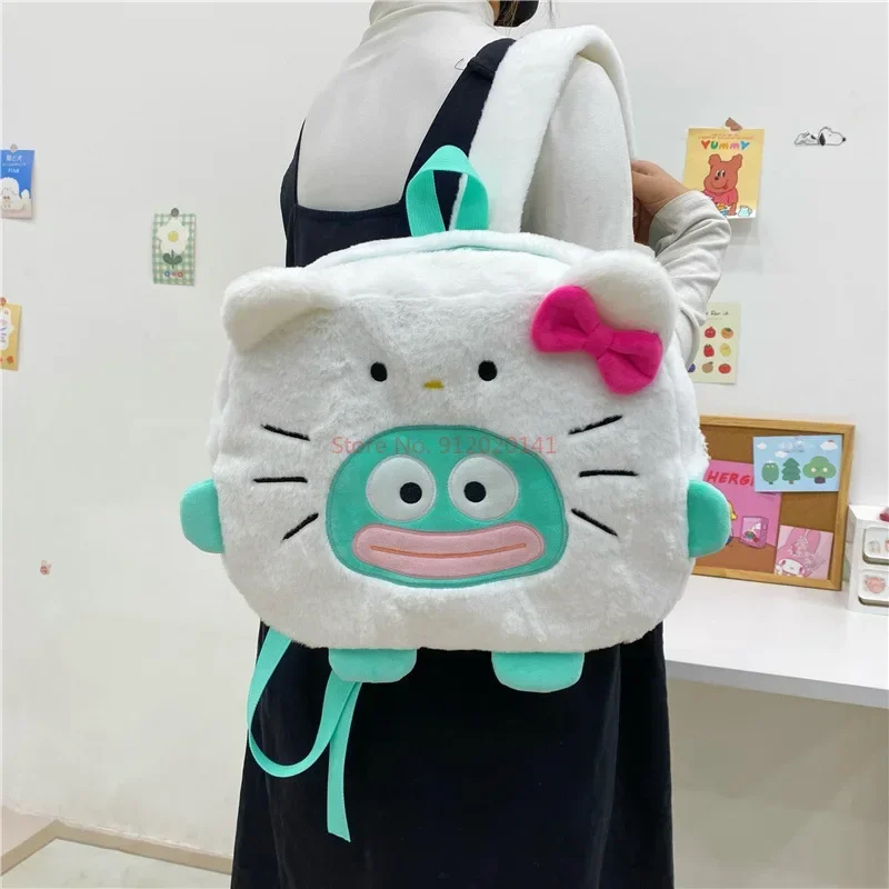 Sac à dos en peluche Sanurgente pour enfants, sac à bandoulière étudiant, cartable de grande capacité, Hello Kitty Cartoon, Hangaii, Mongolie, Transform, nouveau