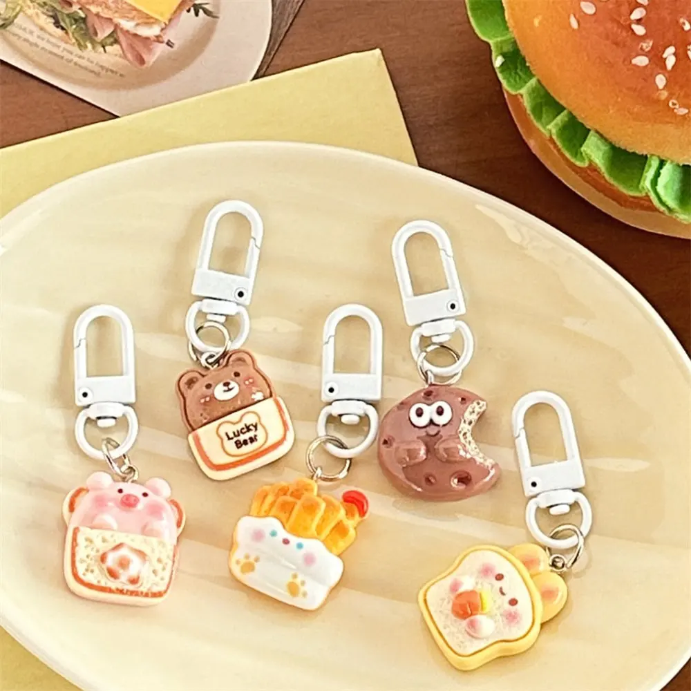 5Pcs New Food Small Animal Keychain Pendant Girl's Bag Decoration Pendant Girlfriend Couple Accessories Gift ﻿