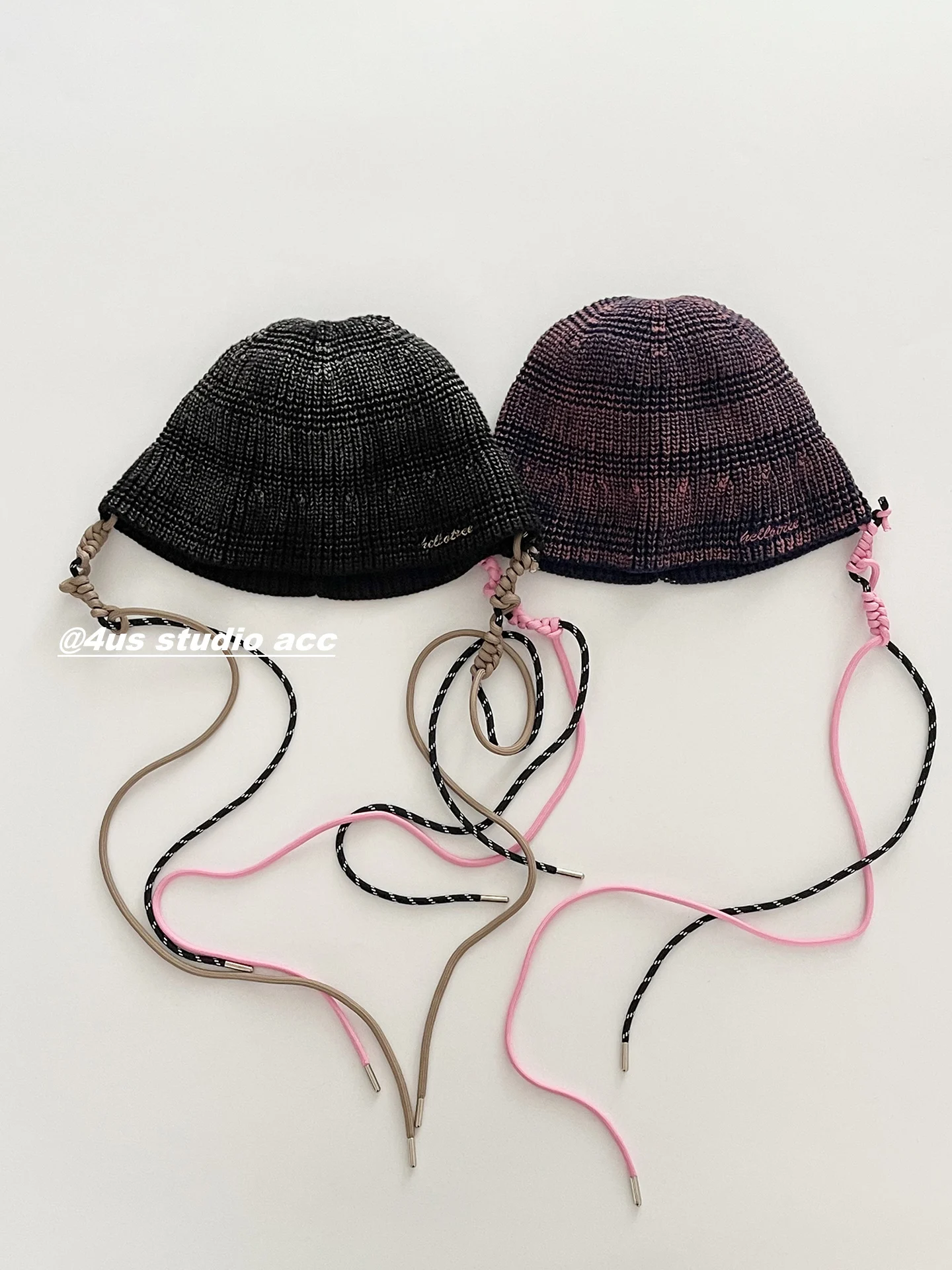 قبعة محبوكة للخريف والشتاء للنساء، قبعة الطقس البارد، قبعة صوفية بنفس النمط #2