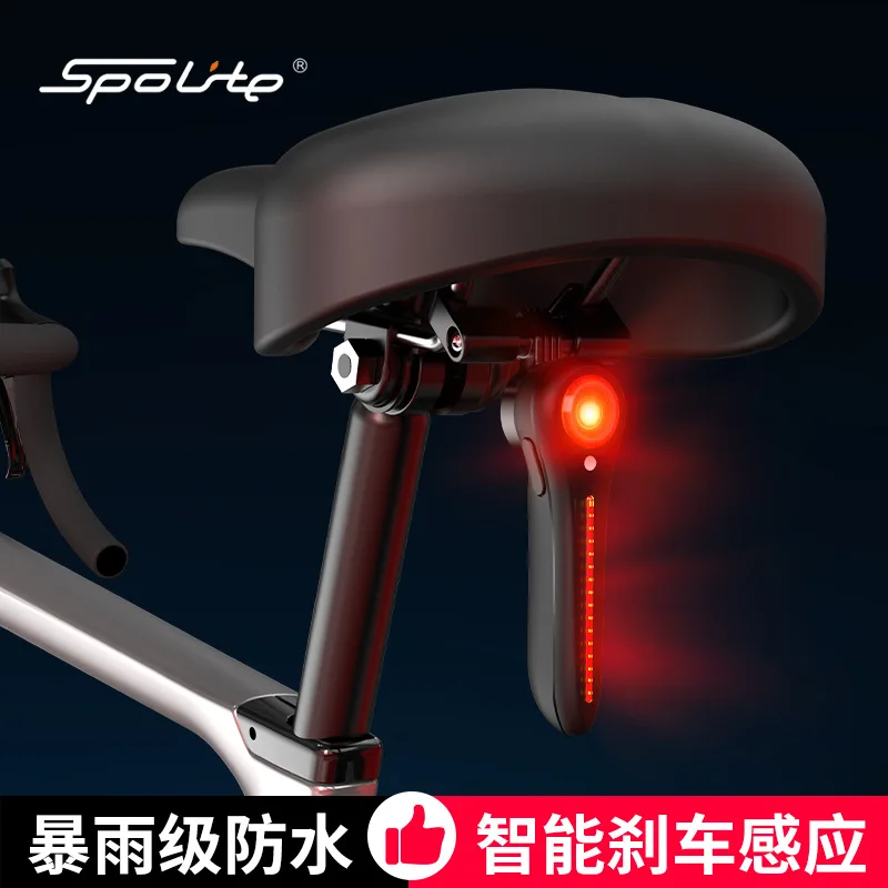 

Outdoor Cycling Bicycle Intelligent Sensing Brake Water Tail Light Road Bike Mountain Bike Bicycle Night Riding Warning Light