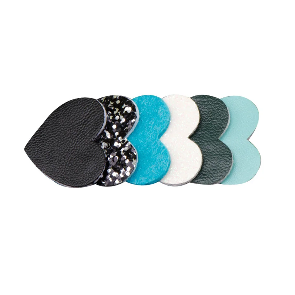 

4Pcs Candy Colored Heart Hair Clips Shiny Sequins Design Fashion Hairpin for Women Girls Trendy Hair Styling Tool