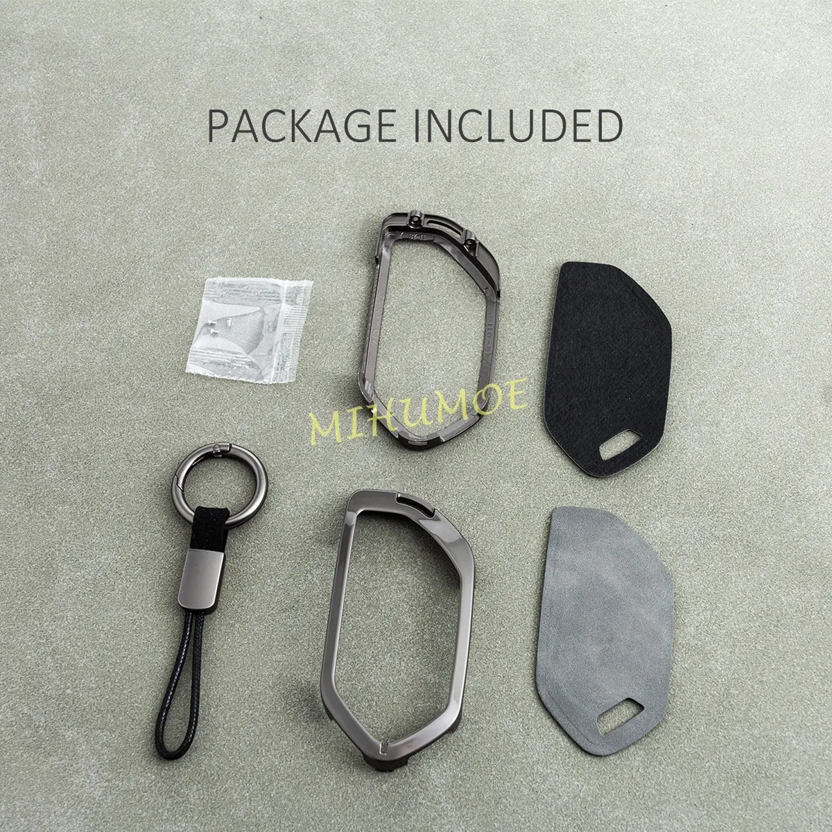 Metal Leather Car Key Fob Case Cover Keychain Ring For Kia Sorento EV9 K5 GT Telluride Carnival Tasman Picanto 5 6 7 8 9 Button