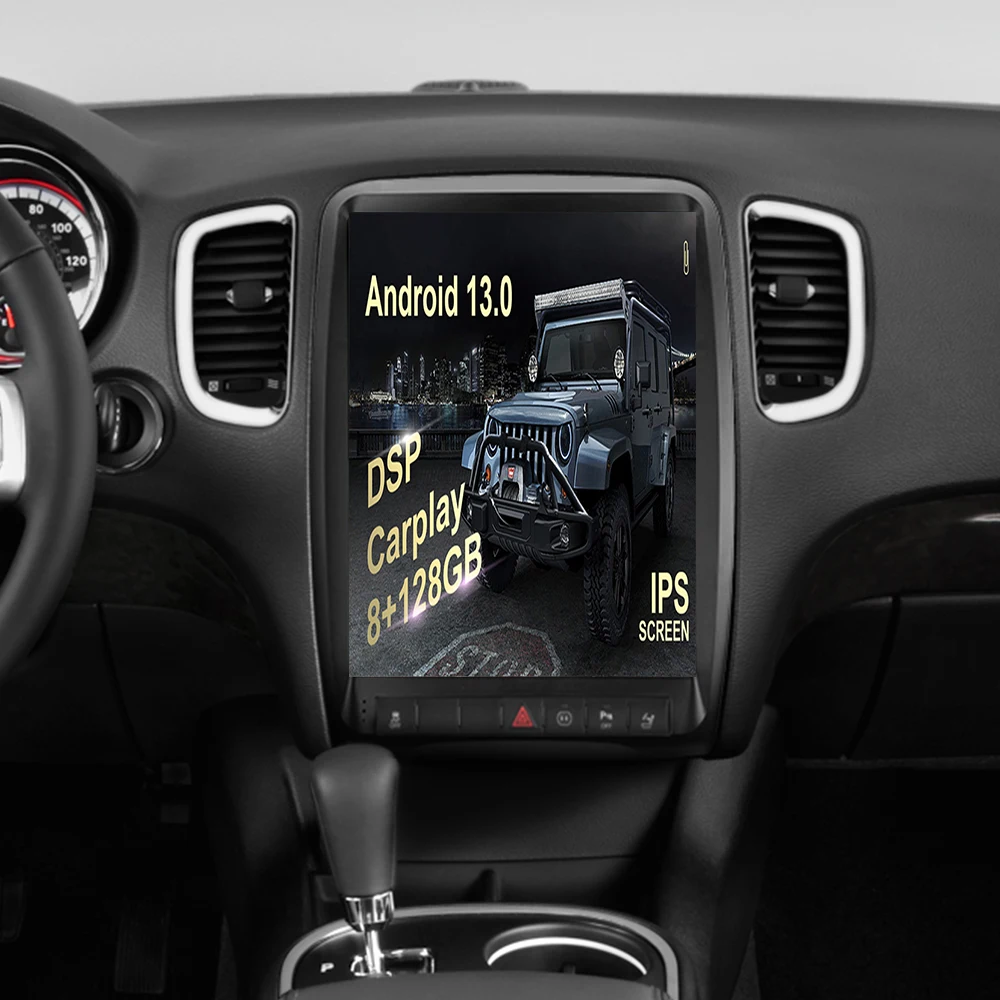 13.8 inch For Dodge  Durango 2011 2012 2013 car Android 13.0 carplay Multimedia radio large HD GPS Navigation  touch  head unit