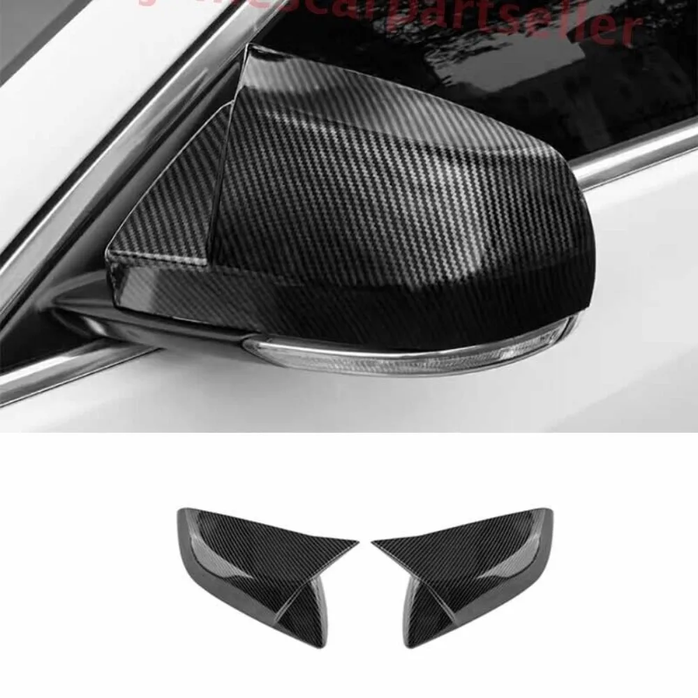 

For Cadillac ATS 2013 - 2019 Carbon Fiber OX Corner Mirror Cover Trim -