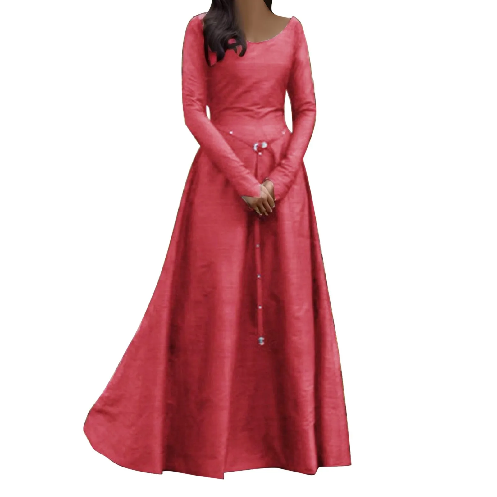 Renaissance Full Sleeve Dress Victorian Medieval Costume Women Halloween Cosplay Palace Vestido Plus Size Vintage Carnival Party