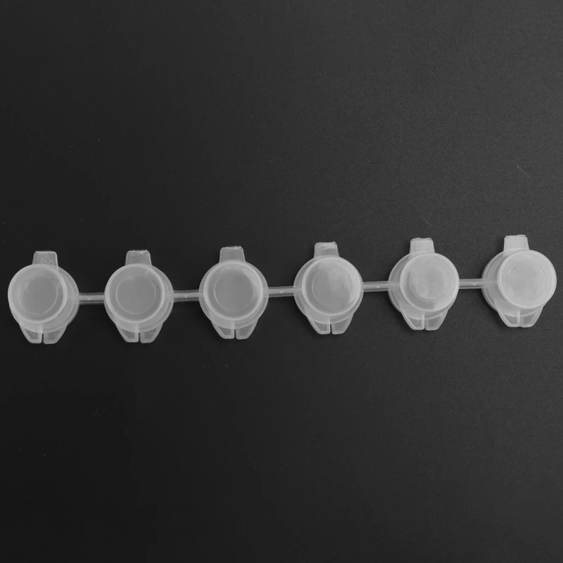 240Pieces Empty Paint Pot, 40 Strips Acrylic Mini Paint Container Strips Storage With Lids For Arts And Crafts Paint 3Ml