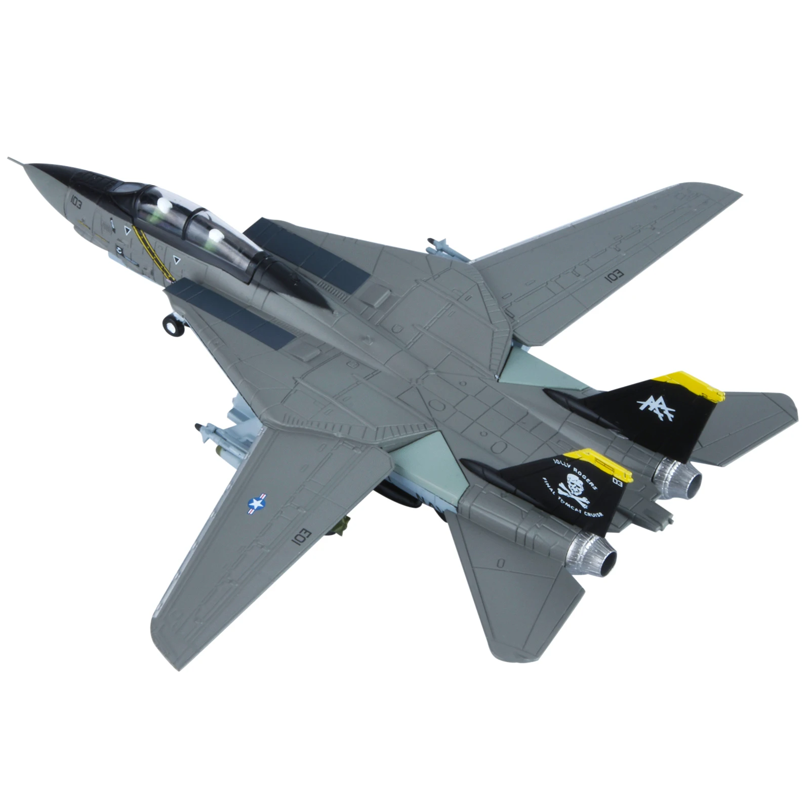 1/100 Scale USAF Diecast Metal Plane Model Toy Military Model Toys F14 F 14 Pirate Tomcat F-14 AJ103 VF-84 Fighter - Image 3