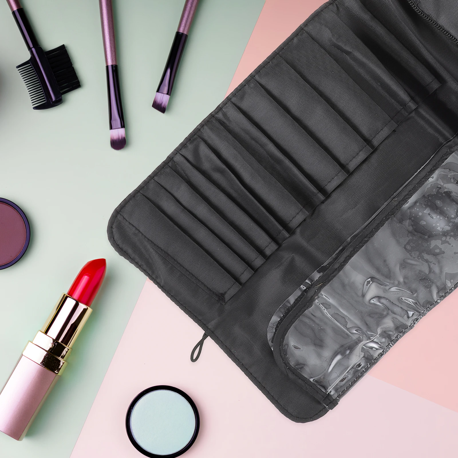 

Portable Makeup Brush Bag Suede Travel ganizer Pouch Storage For Beauty Tools Accessories Jewelry Packaging