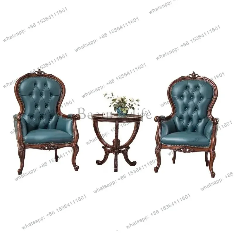 

12American black walnut balcony tiger chair living room furniture solid wood leisure chair