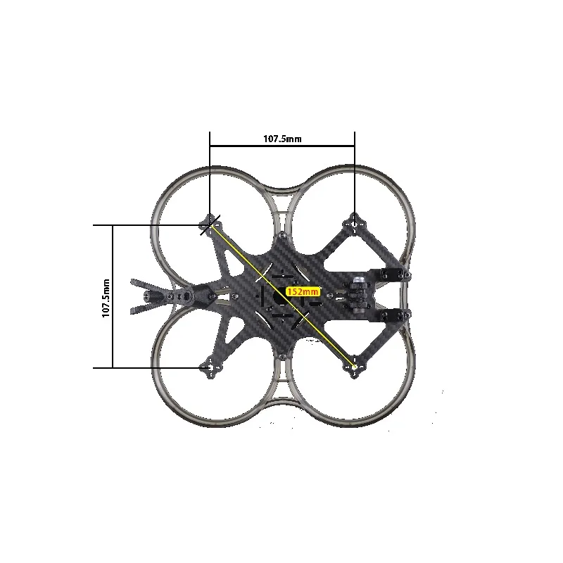 HSKRC Xl35 3.5IN طقم إطارات من ألياف الكربون قناة مقلوبة مع هوائي كاميرا طباعة ثلاثية الأبعاد جبل لنقل الطائرة بدون طيار FPV RC DIY