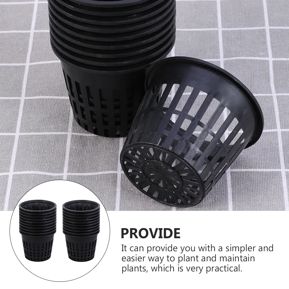 

20pcs Succulents Planting Pots Plastic Hydroponic Net Buckets Durable Air Permeable for Flower Nursery Home Gardening Strong
