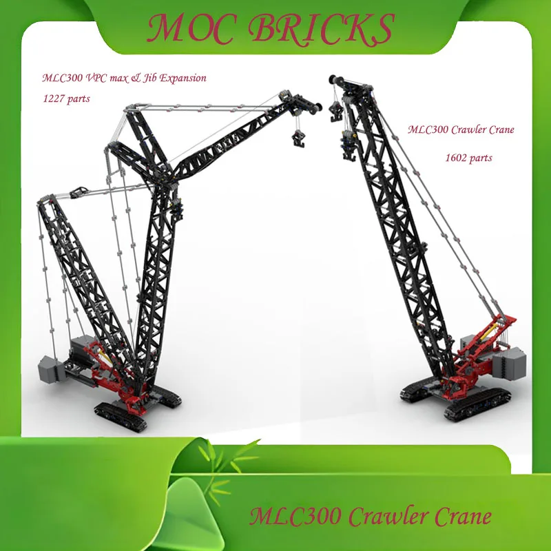

Пользовательские 2879 шт. высокотехнологичные механические MOC MLC300 VPC модель гусеничного крана техническая DIY креативная сборная игрушка рождественские подарки