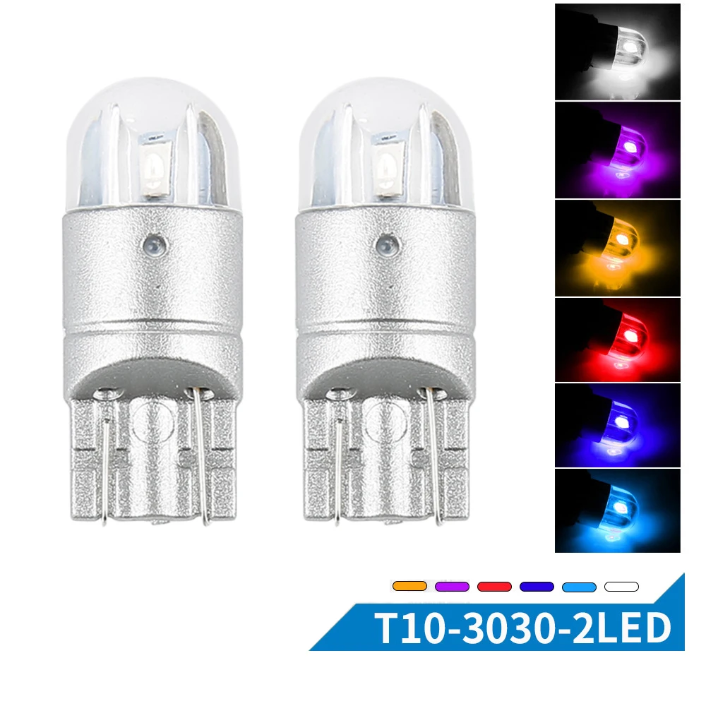 LED Car Width Lamp T10 3030 2SMD Car Door License Plate Turn Signal Light Bulb Car Styling Auto Interior Accessories