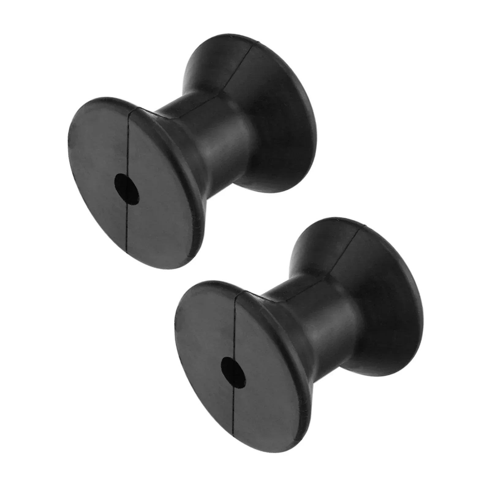 1Pc High Quality Anti-UV 3 Inch Mounting Width Boat Trailer Bow Stop Roller Black Rubber Spool Yacht Boat Accessories 75x76mm