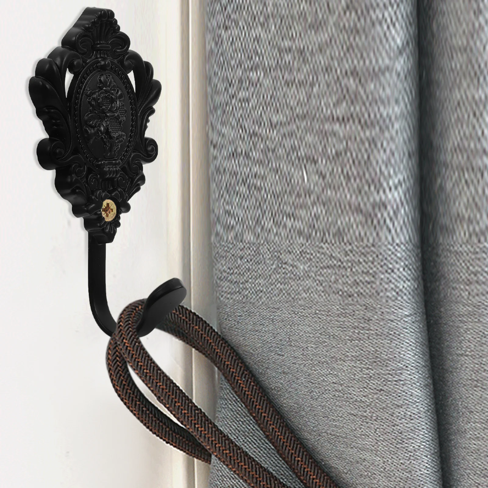 2 قطعة سبائك الزنك الستار Holdbacks خمر روز عزر الجانب أصحاب Tieback السنانير للجدران أصحاب الستار المعدني داخلي في الهواء الطلق