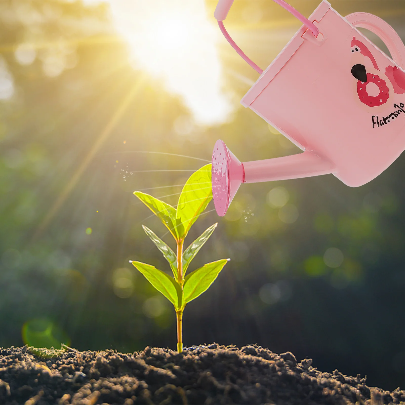 1pc Plastic Watering Can Flamingo Shape Long Spout For Indoor Outdoor Plants Succulent Watering Device Garden Tool Household Pot