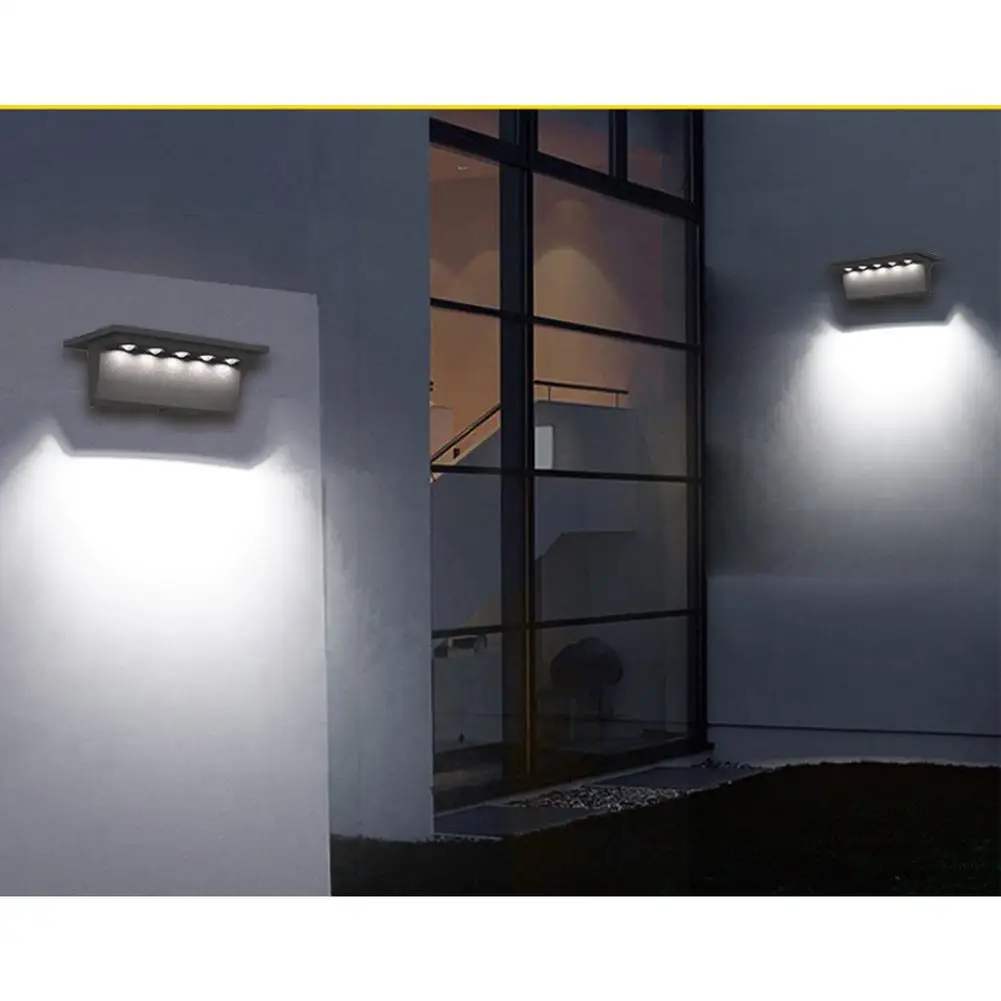 Luces solares de piezas para exteriores, lámparas de pared con gran angular de 3000 grados, 6000k/120 k, para jardín, escaleras, escalones, valla, decoración del hogar, 2 uds.