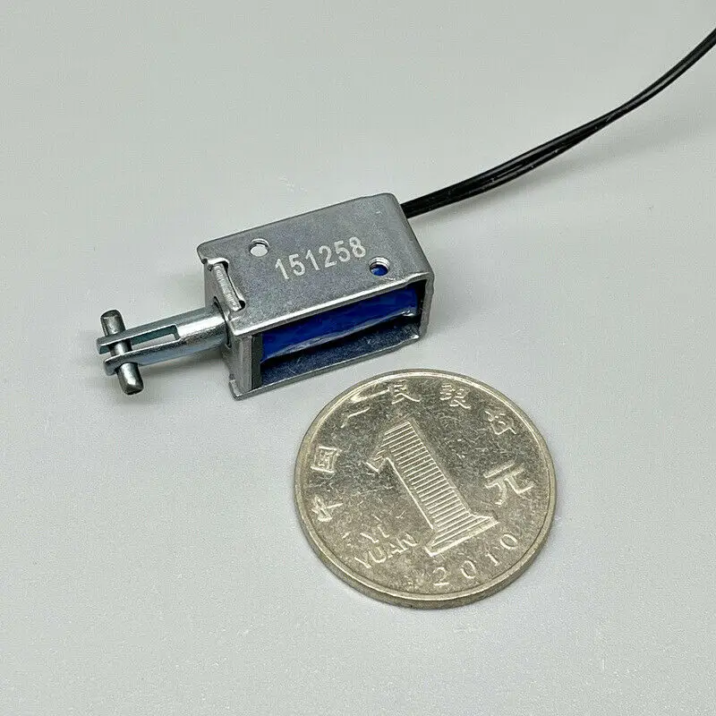 1PC DC 12V-24V 6W Micro DC Electromagnet Pull Type Suction Linear Solenoid Magnet for Smart Door Lock/ Toy Models