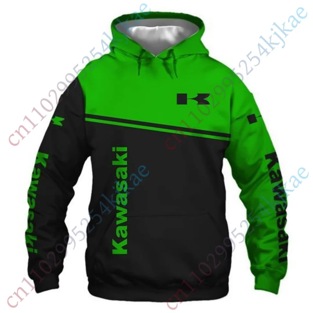 

Kawasaki Hoodies For Men Clothing Long sleeve Zip Hooded Sweatshirt Casual Unisex Anime Pullover Streetwear Harajuku Sport Top