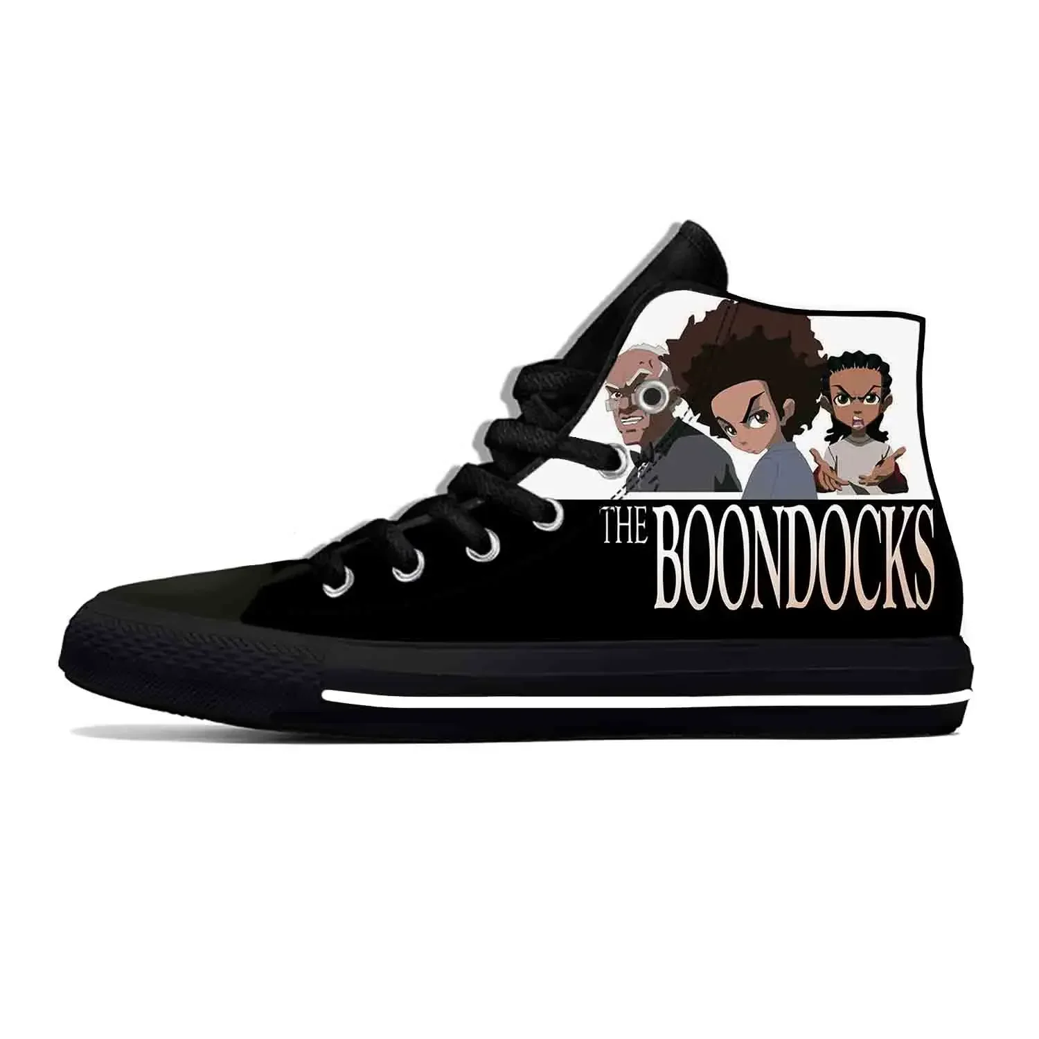 

Anime Manga Cartoon Boondocks Huey Riley Freeman Hot Casual Shoes High Top Lightweight Board Shoes Breathable Men Women Sneakers