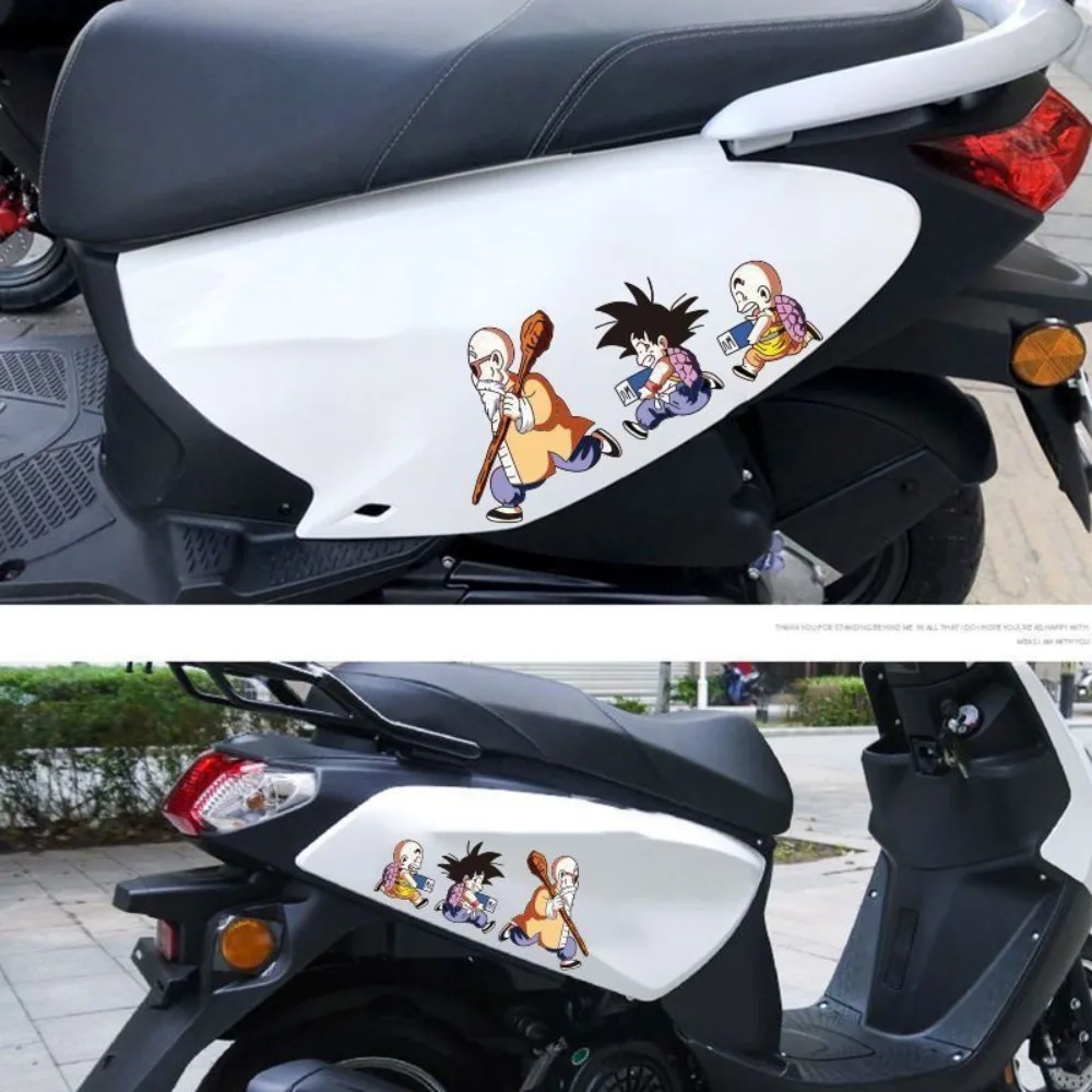 Dragon Ball Stickers Son Goku Krillin Anime Peripherals Cartoon Originality Vehicle Motorcycle Scratch Waterproof Car Sticker