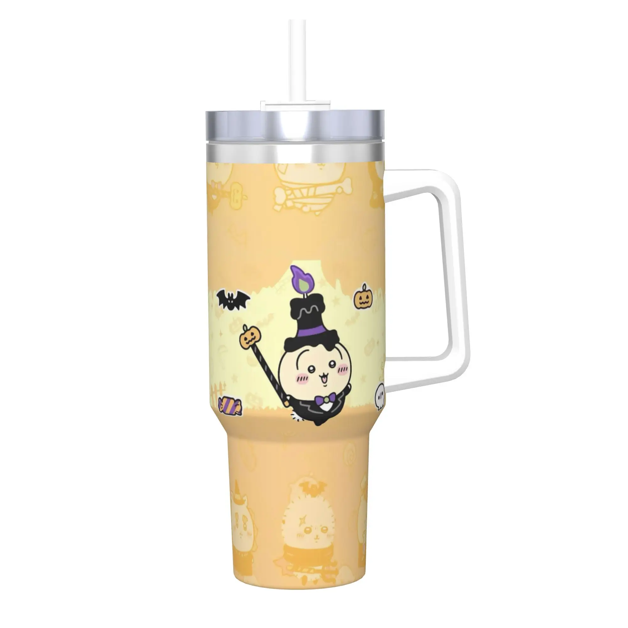 Stainless Steel Tumbler Usagis Halloween Chiikawas  Coffee Mug  Insulated Cold and Hot Mugs Cup Camping Water Bottle