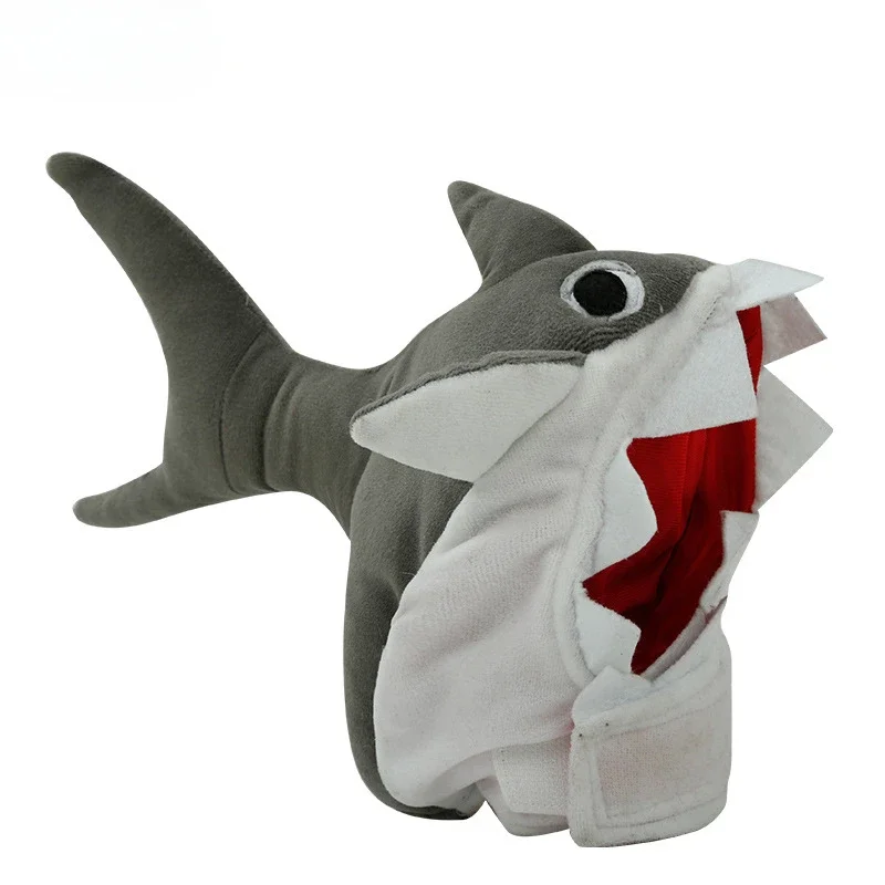 Pet Toy Shark Hat Cat Puppy Halloween Cute Transformation Hood Nibbling Toy Headwear