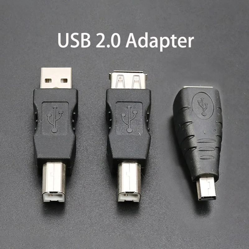 1PCS USB 2.0 Type A Female to B Male Adaptor Connector For USB Printer Square Of the Public Transfer Joint