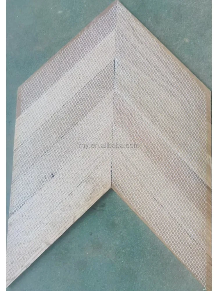 Versión personalizada piso de espina de pescado de roble blanco sólido, piso de doble propósito y panel de pared