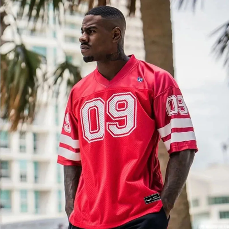 NEW Brand Men tshirt Quick Dry Breathable T-shirts men Soccer Jersey Shirt sports Loose Bodybuildi t-shirt Size M-XXL image 2