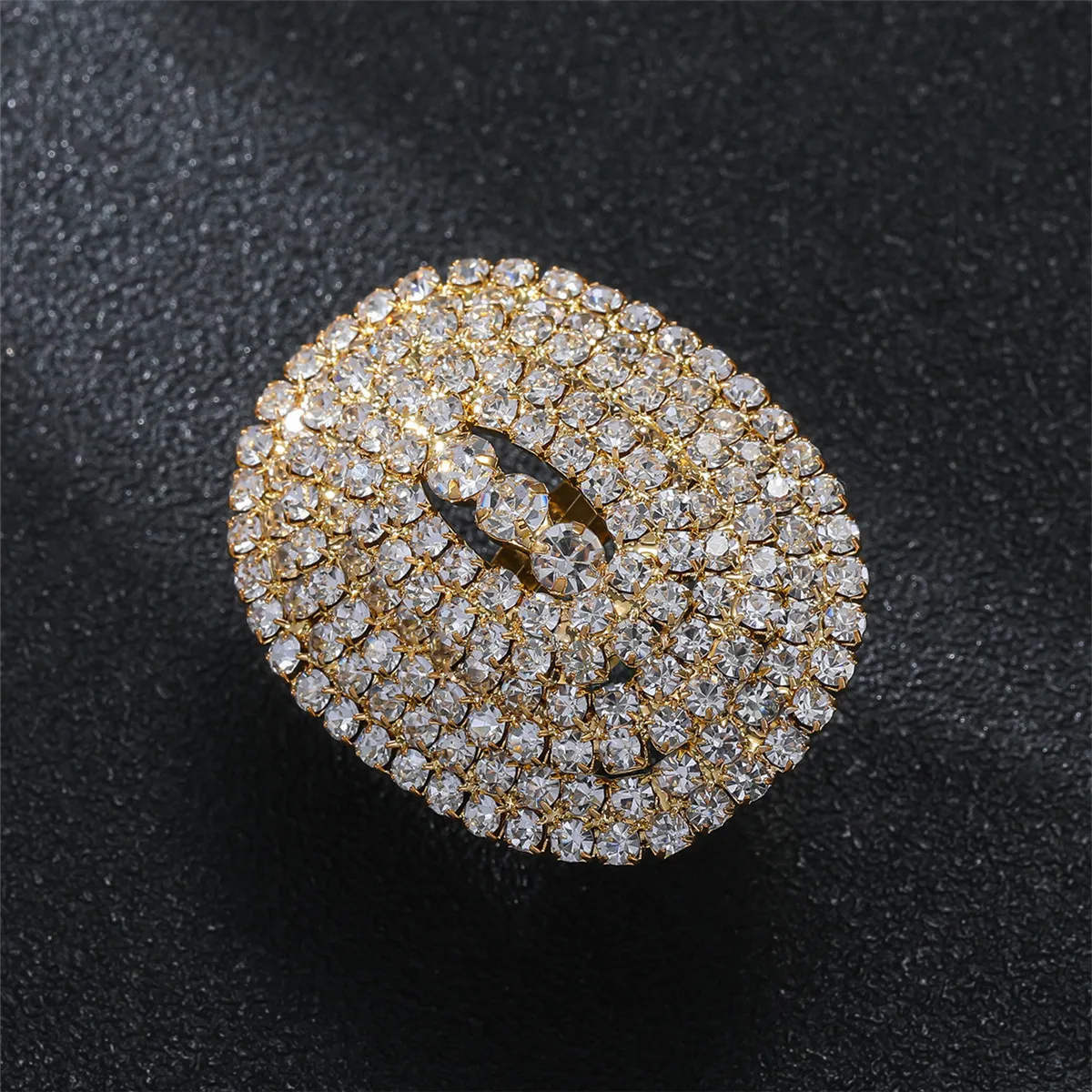 Luxury Sliver Crystal Rings for women Big Hollow Women Wedding Band Cubic Zirconia Statement Rings for women Jewelry