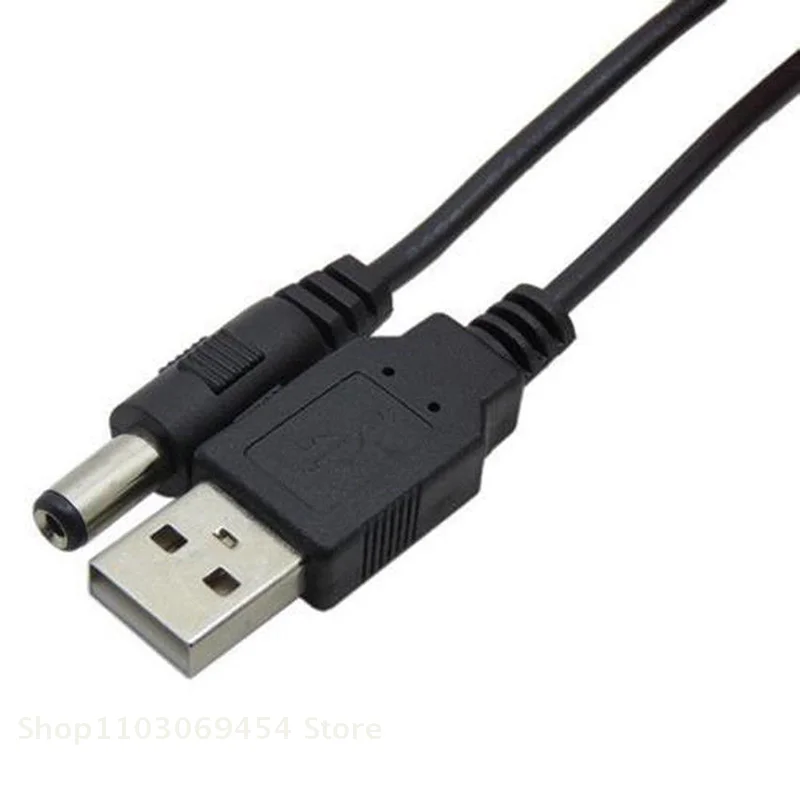 USB-Anschluss auf 2,5 3,5 4,0 5,5 mm 5 V DC Barrel Jack Stromkabel Kabelanschluss Schwarz Computerperipheriegeräte