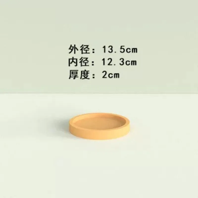 Epoxy cement tray Various large round concrete storage trays Silicone mold flower pot bottom bracket
