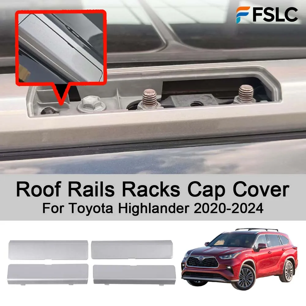 

Cars Exterior Accessories Roof Rails Racks Cap Cover For Toyota Highlander 2020-2024 Car Styling Upgrade Modify A Car