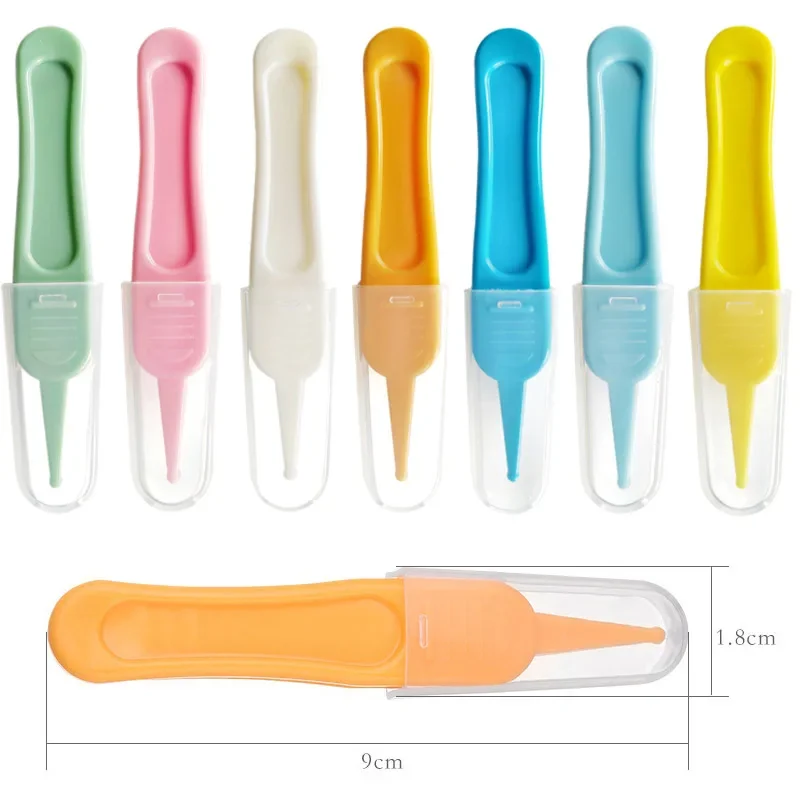 1pc Baby Nase Nabel Reinigung Kinder Sicherheit Pflege Rundkopf klemme Säuglings pinzette Ohr Nase Nasen reiniger Clip saubere Pinzette Werkzeuge