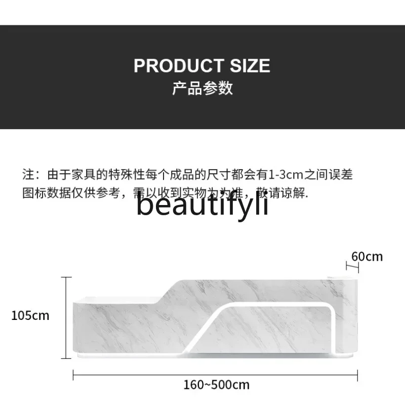 zzqCompany مكتب الاستقبال مكتب الاستقبال بسيط حديث صالون تجميل أمين الصندوق مكتب بار مخصص رسمت الرخام