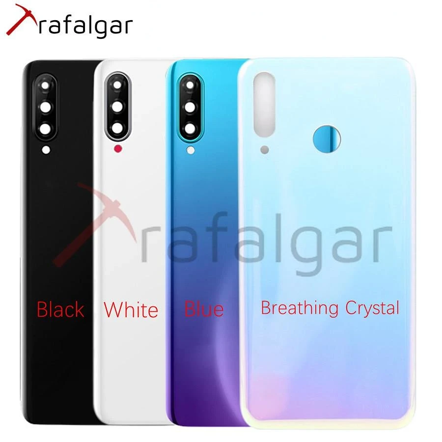 Trafalgar Back Cover For Huawei P30 Lite Battery Cover Back Glass Panel Rear Housing Case With Camera Lens Replacement+Sticker