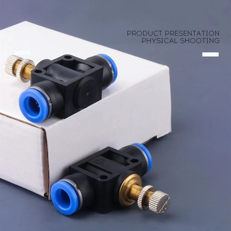 空気圧エアスロットルバルブ速度制御クイックホースチューブ水継手コネクタ空気圧継手調整 4 ミリメートル 6 ミリメートル 8 ミリメートル 10 ミリメートル