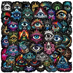 50PCS Terror Eyeball Cool Cartoon Graffiti Stickers DIY Phone Guitar Laptop Notebook Suitcase Cup Waterproof Sticker Kids Toy