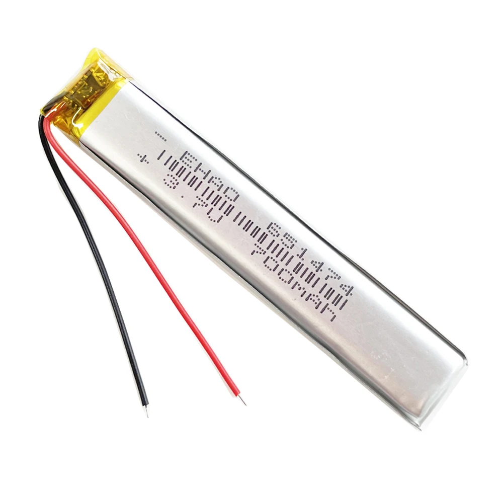 10 szt. 3.7V 700mAh długa taśma akumulator litowo-polimerowy 651474 do lekkiego LED z Bluetooth rowerowego masażer GPS głośnik