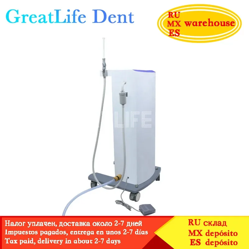 GreatLife Dent Movable Portable Vacuum Pump Dental Oral Suction Pump Machine System Dental Suction Unit Dental Suction