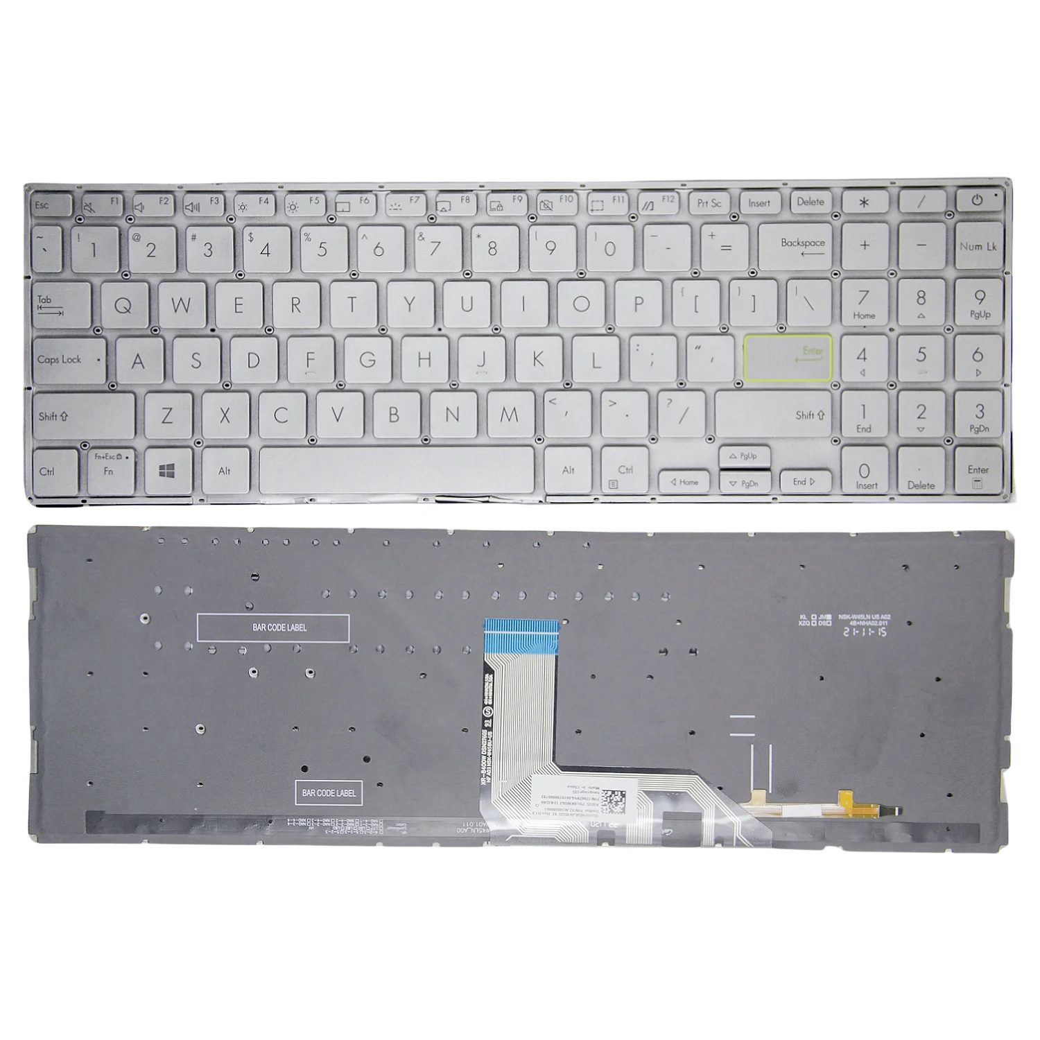 100% Nieuwe Originele Ons Voor Asus Vivobook S15 X513 D513 S513 M513 F513 K513 R513 V5050E Engels Laptop Toetsenbord Zwart zilver Backlit