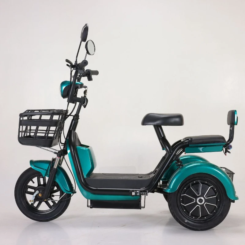 

leisure electric tricycle three-seat free switching can pick up and drop off children three-wheeled electric vehicles